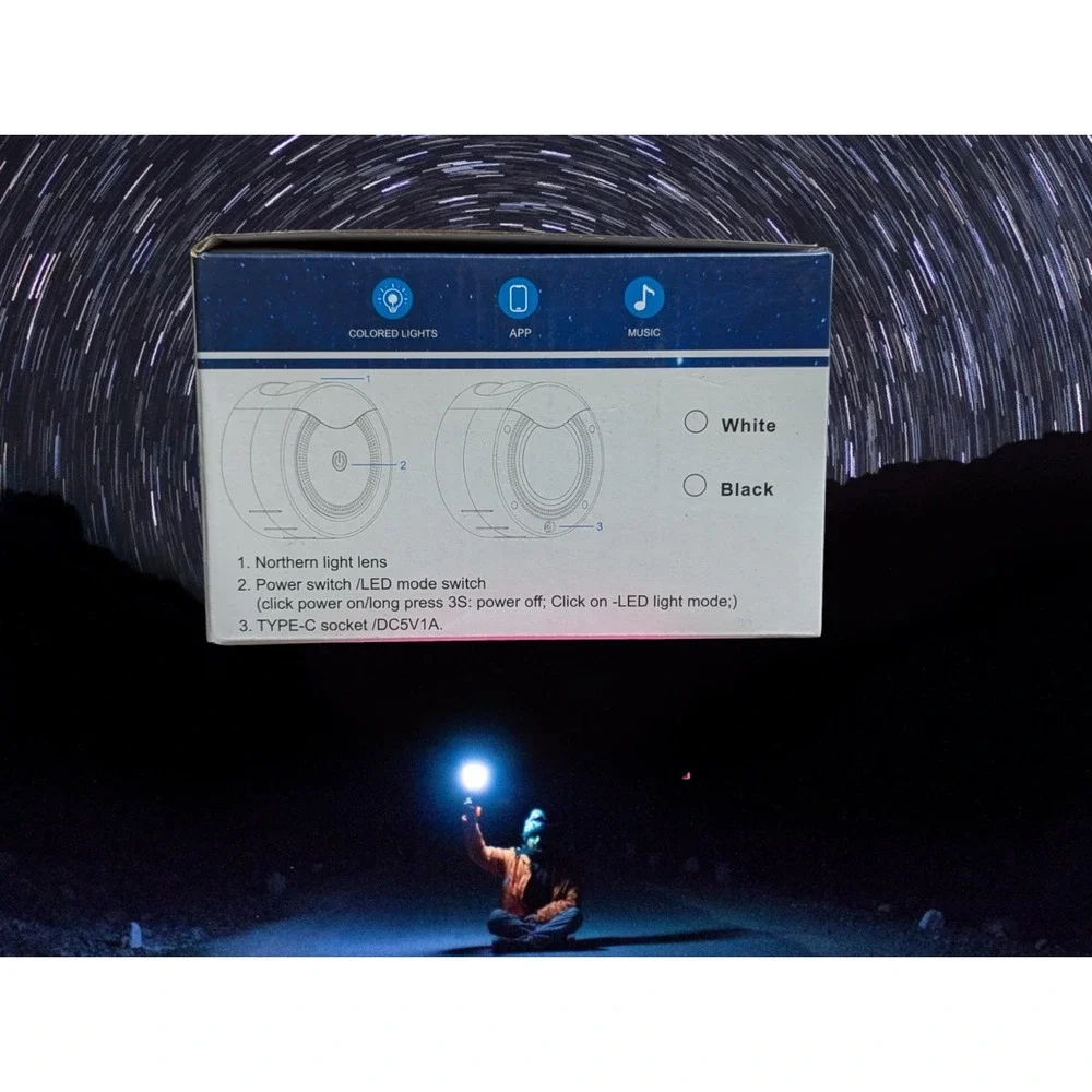 Smart Star Projector, Colored Led Lights, App Controlled, Music, Multiple Scenes